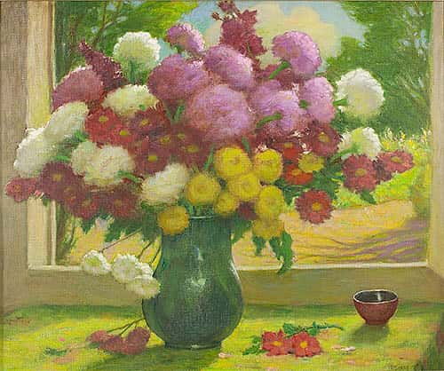 Dahlias, Asters and Various Flowers